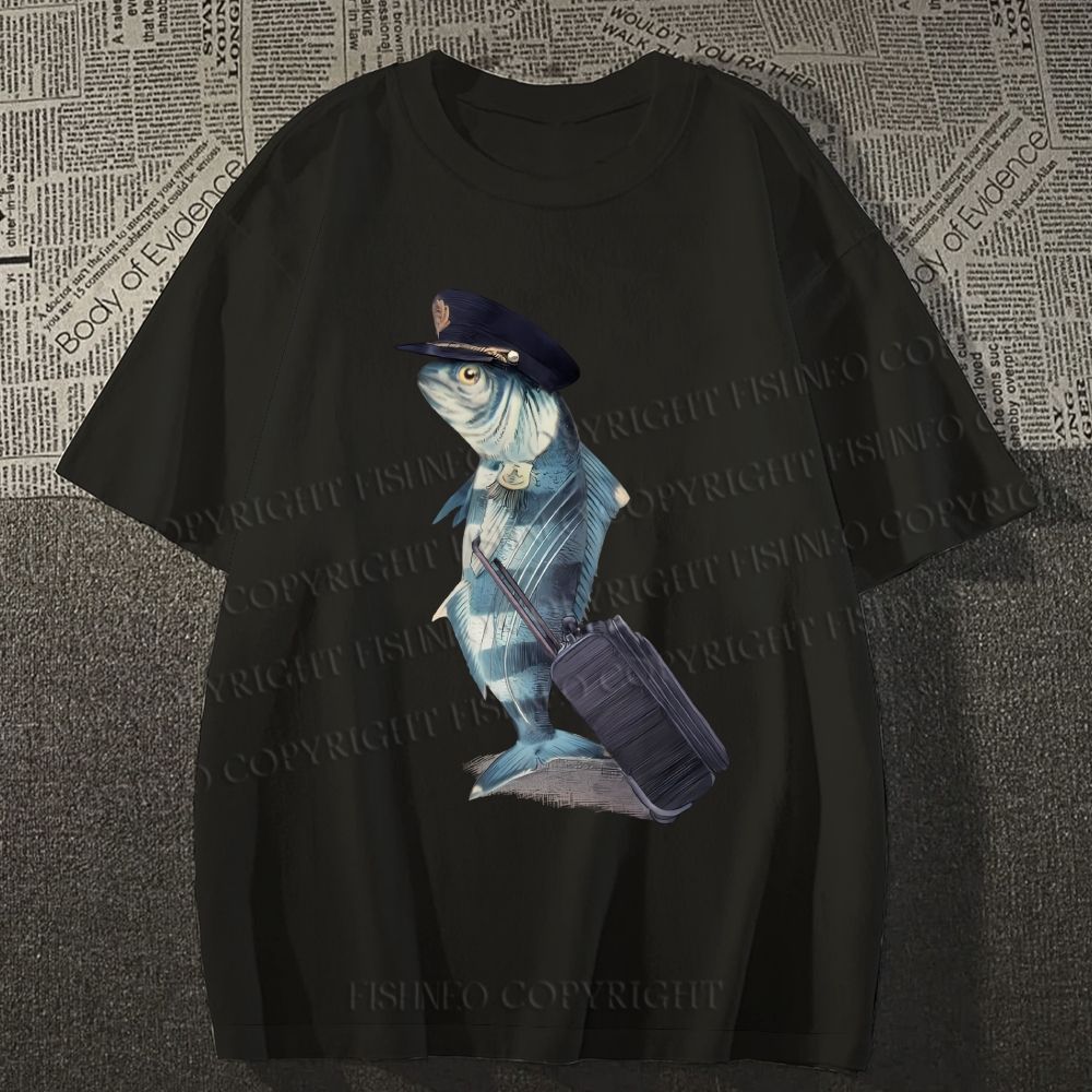 Unisex Fish Pilot Classic Cotton T-shirt
