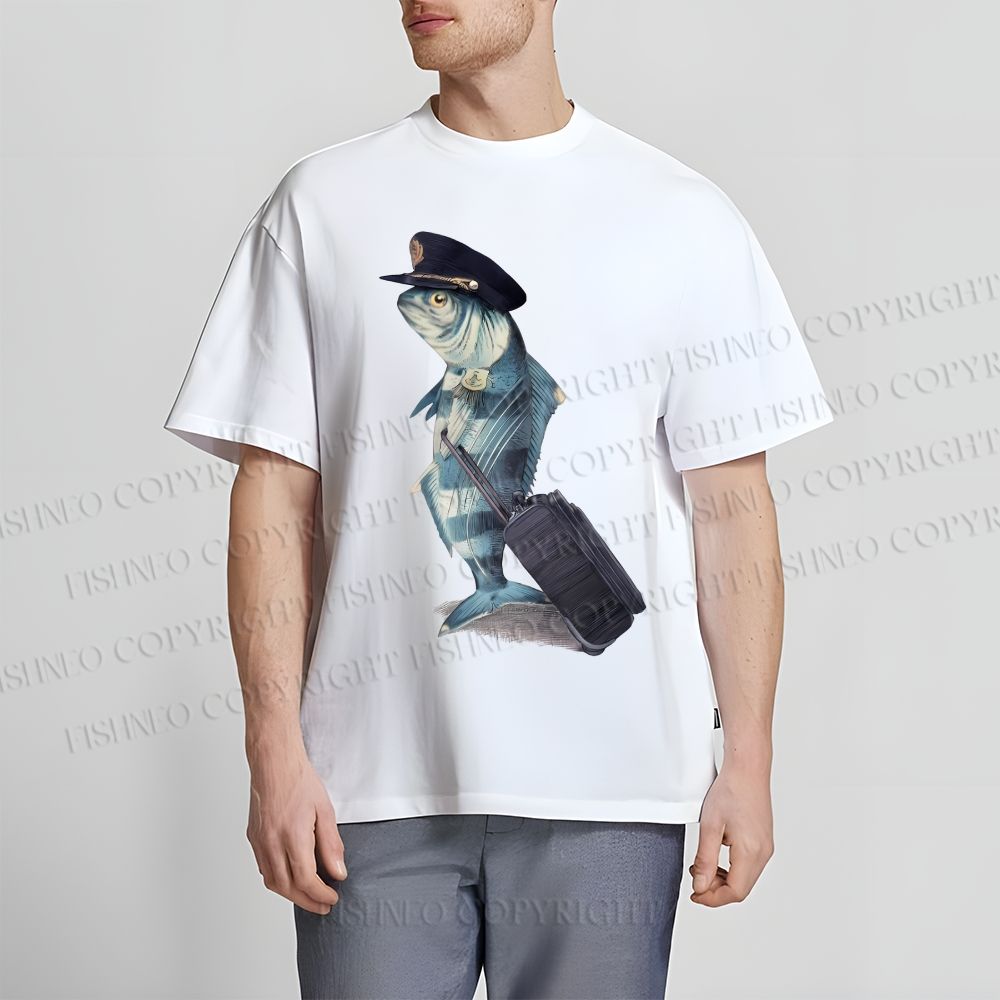 Unisex Fish Pilot Classic Cotton T-shirt
