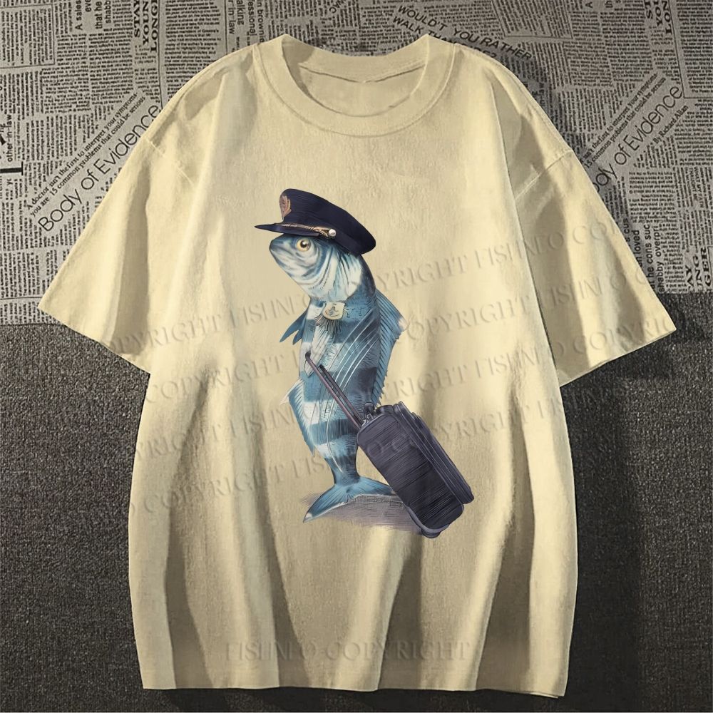 Unisex Fish Pilot Classic Cotton T-shirt
