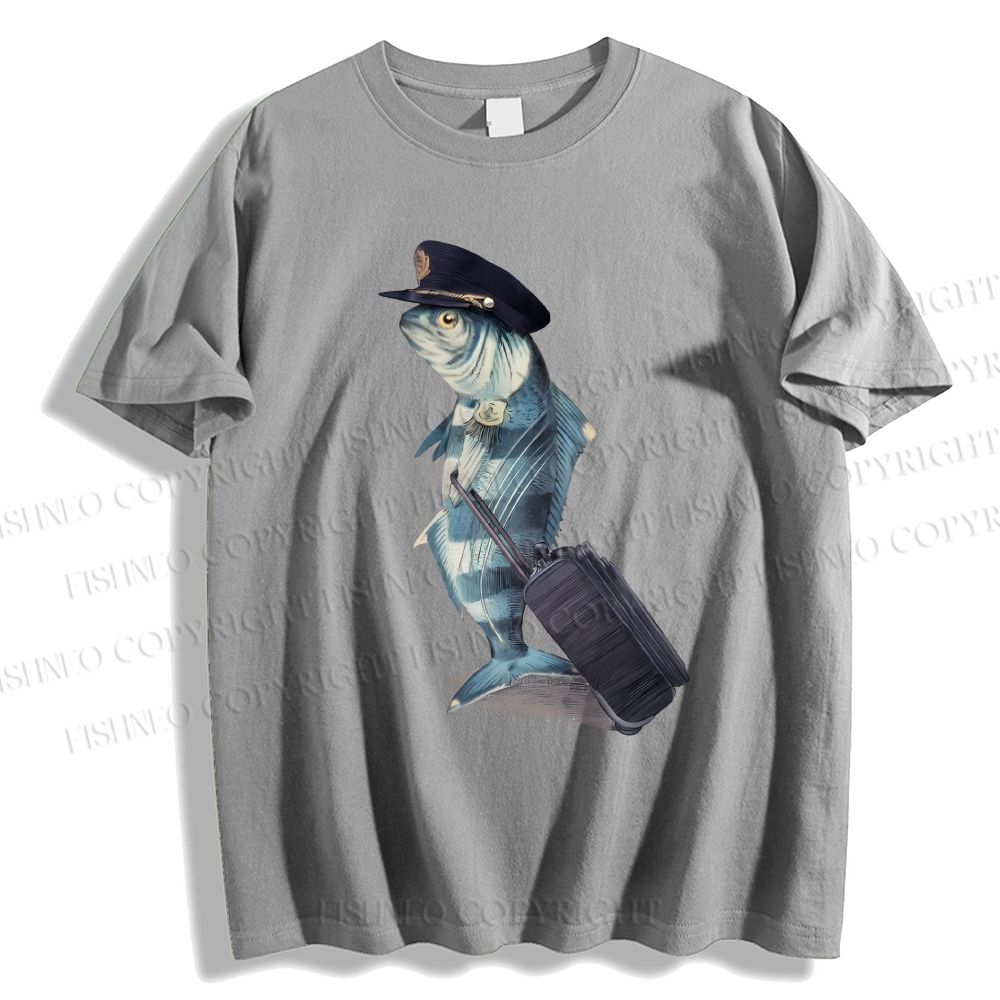 Unisex Fish Pilot Classic Cotton T-shirt