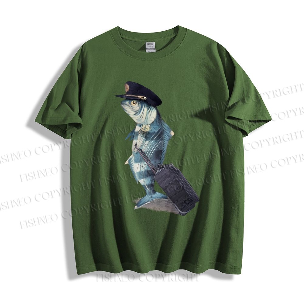 Unisex Fish Pilot Classic Cotton T-shirt