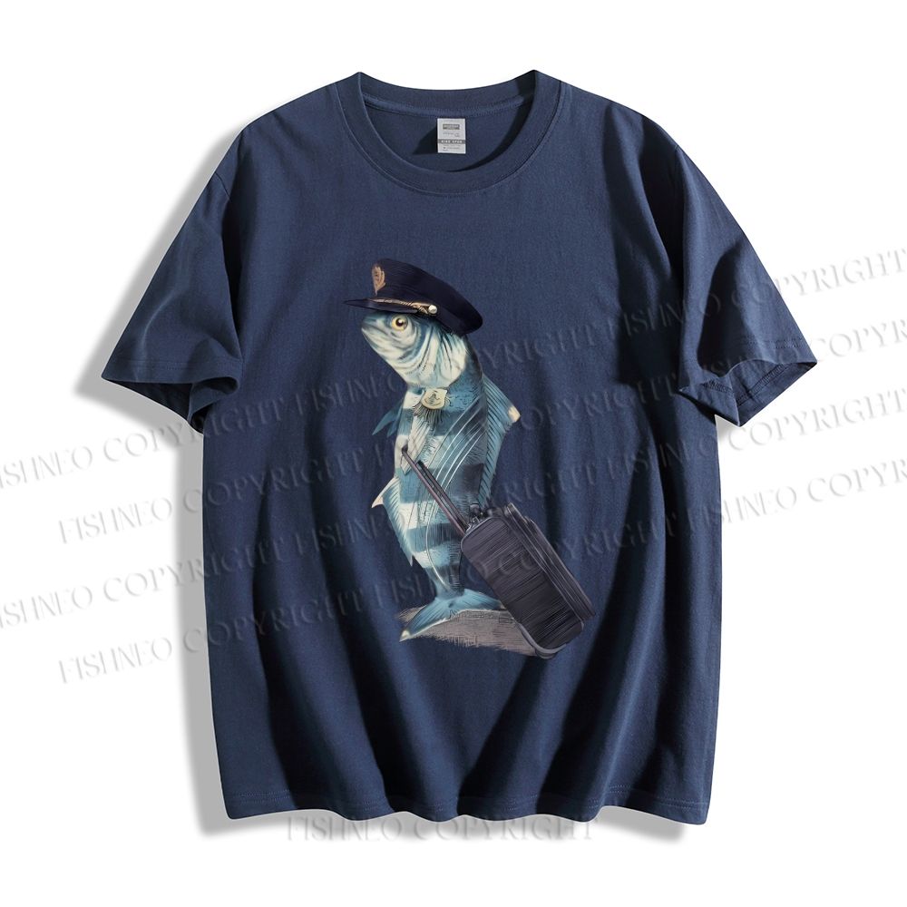 Unisex Fish Pilot Classic Cotton T-shirt