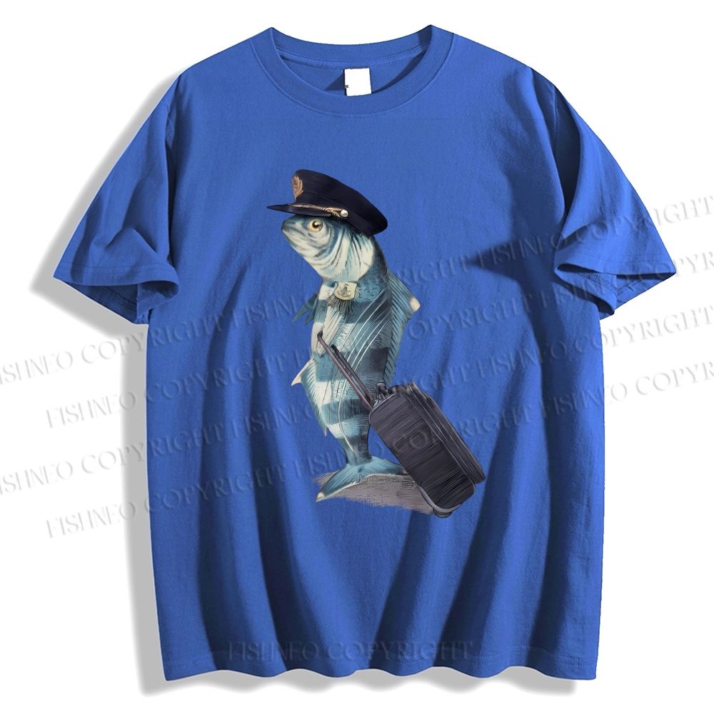 Unisex Fish Pilot Classic Cotton T-shirt