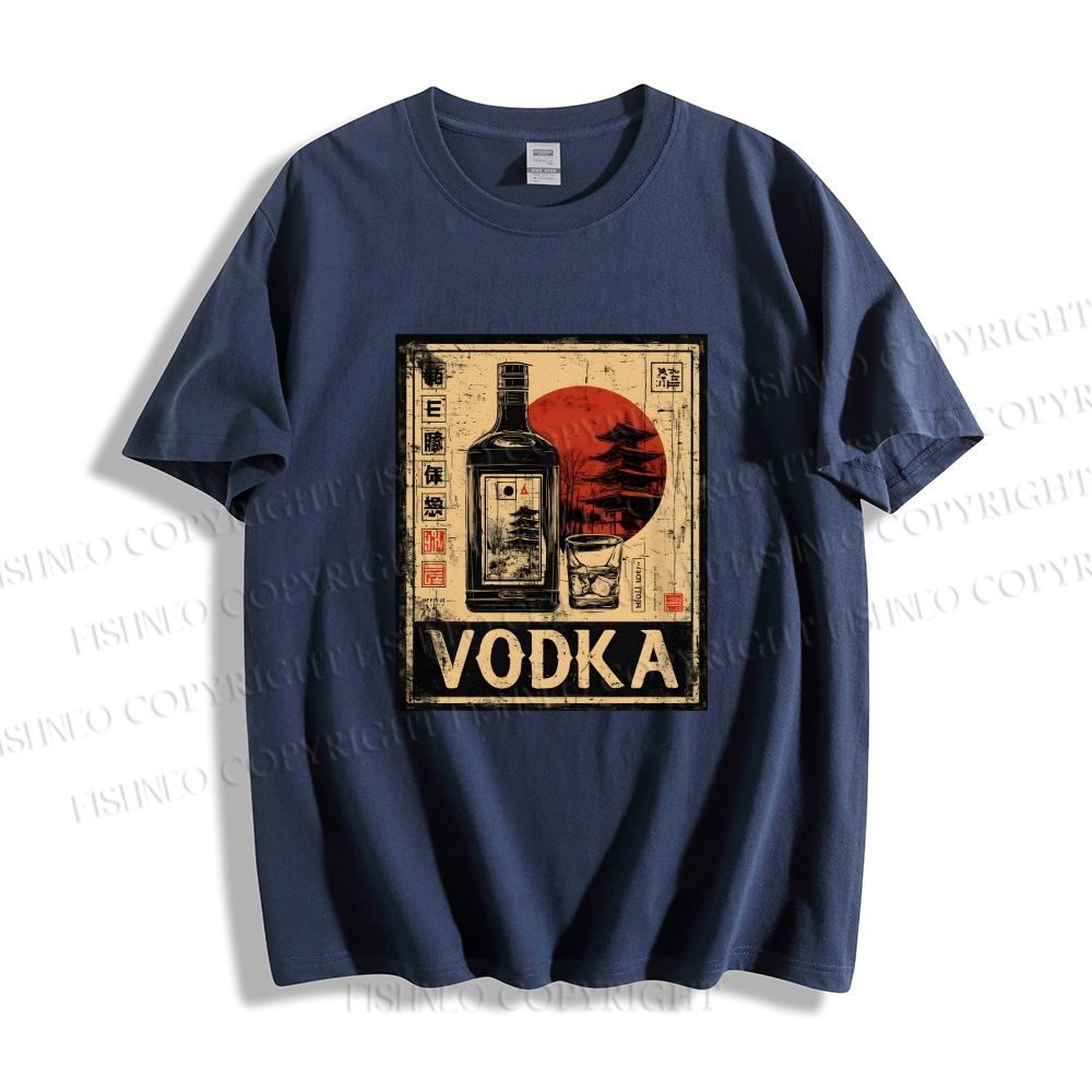 Unisex Vintage Vodka Graffiti Classic Cotton T-shirt