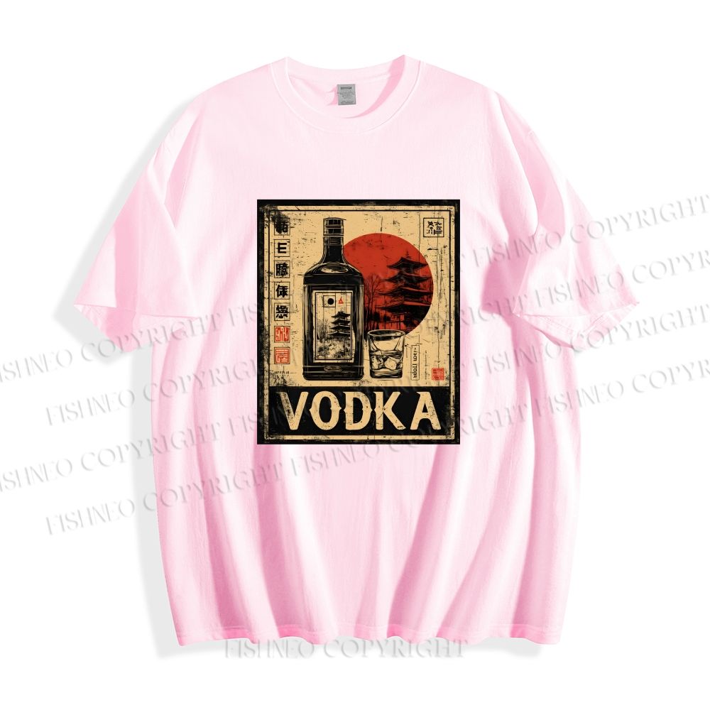 Unisex Vintage Vodka Graffiti Classic Cotton T-shirt