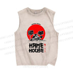Unisex Kame House Printed Washed Tank Top