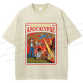 Unisex Vintage Apocalypse Graffiti Printed Washed Tee
