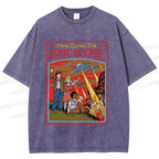 Unisex Vintage Apocalypse Graffiti Printed Washed Tee