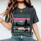 Unisex Vintage Montana Graffiti Printed Washed Tee