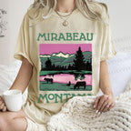 Unisex Vintage Montana Graffiti Printed Washed Tee
