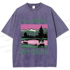 Unisex Vintage Montana Graffiti Printed Washed Tee