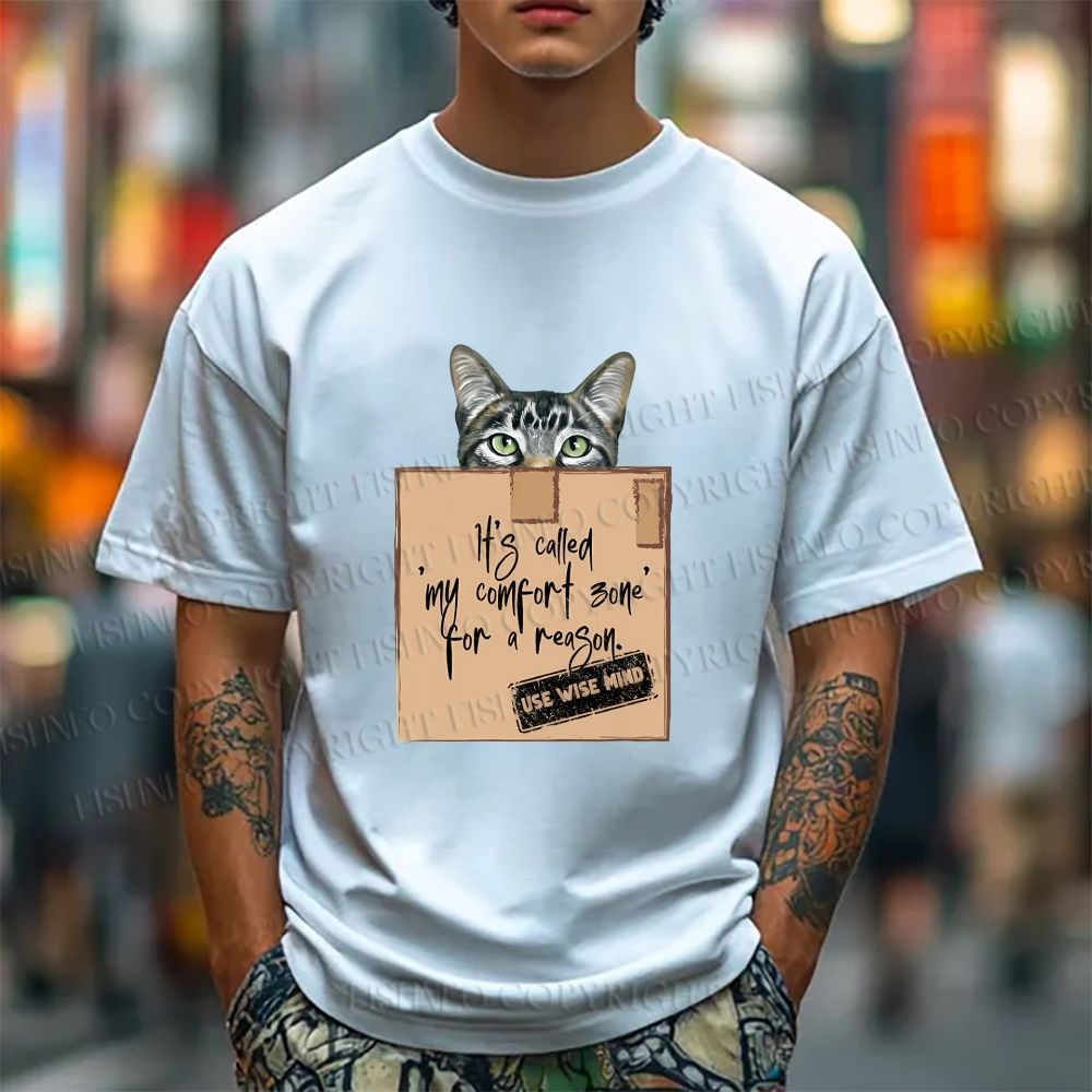 Unisex Cat In Box Classic Cotton T-shirt