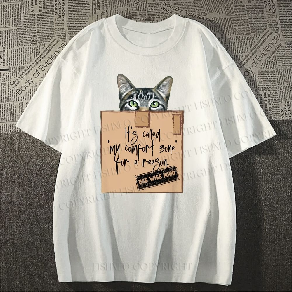 Unisex Cat In Box Classic Cotton T-shirt