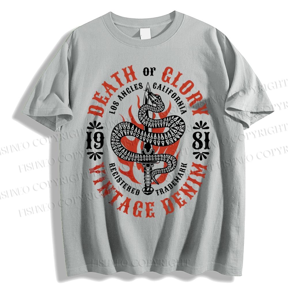 Unisex Vintage Snake Graffiti Classic Cotton T-shirt