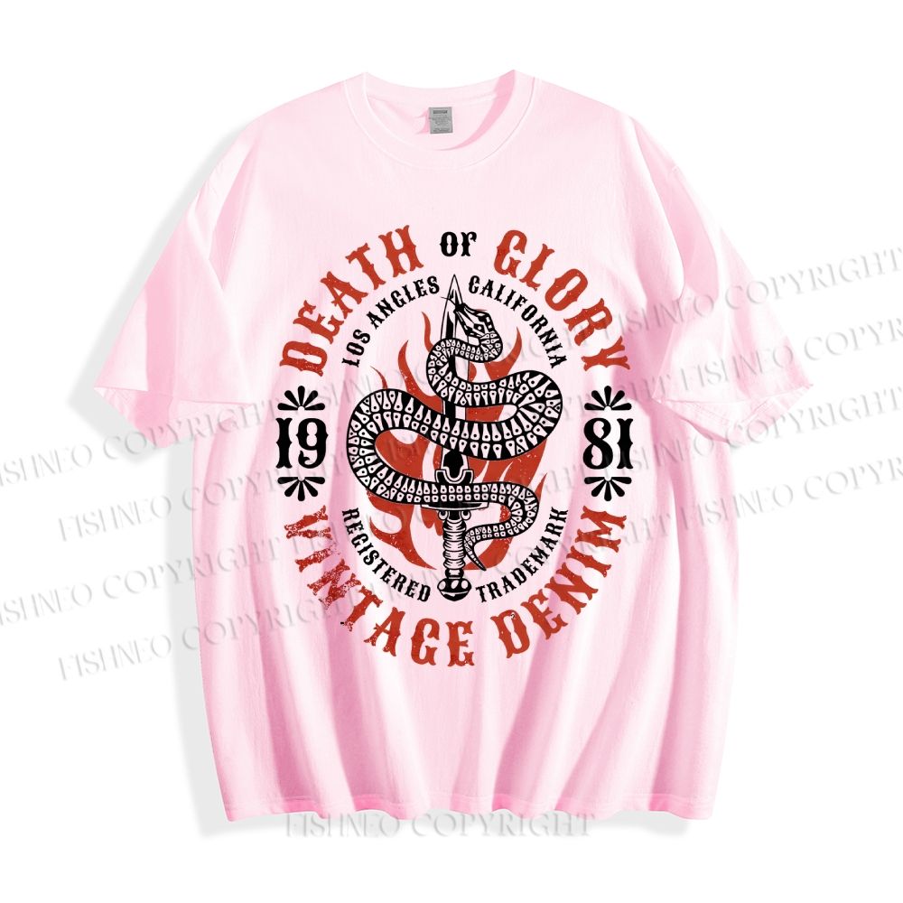 Unisex Vintage Snake Graffiti Classic Cotton T-shirt
