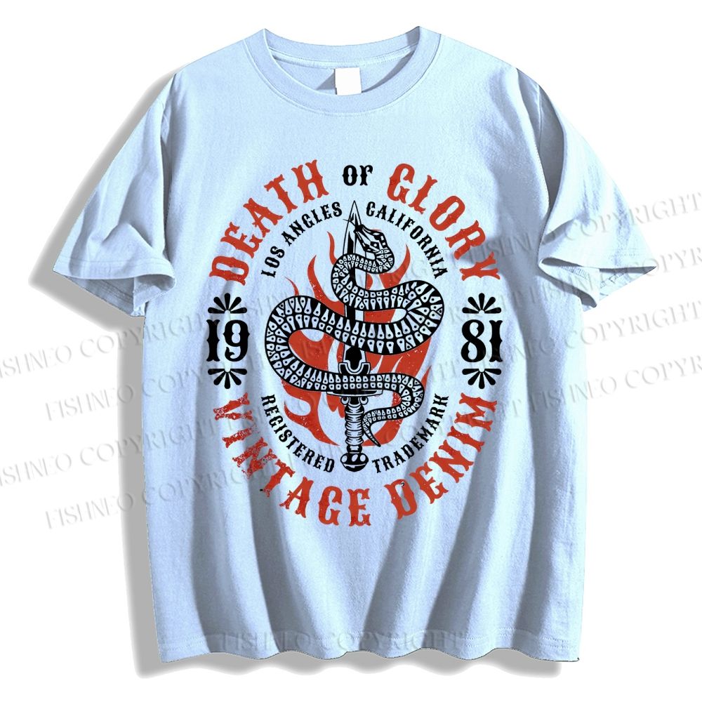Unisex Vintage Snake Graffiti Classic Cotton T-shirt