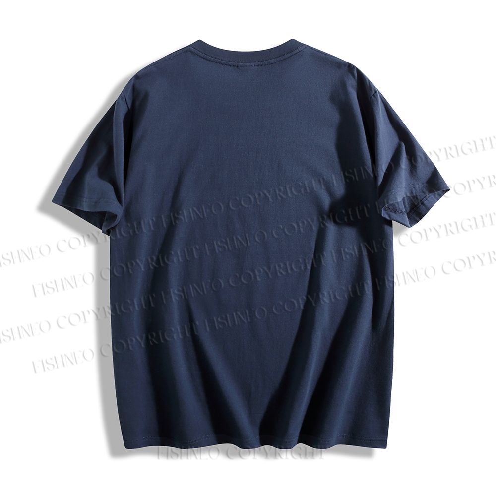 Unisex Japanese Art Cat Sea Wave Classic Cotton T-shirt