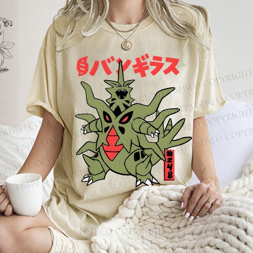 Unisex Monsters Printed Washed Tee