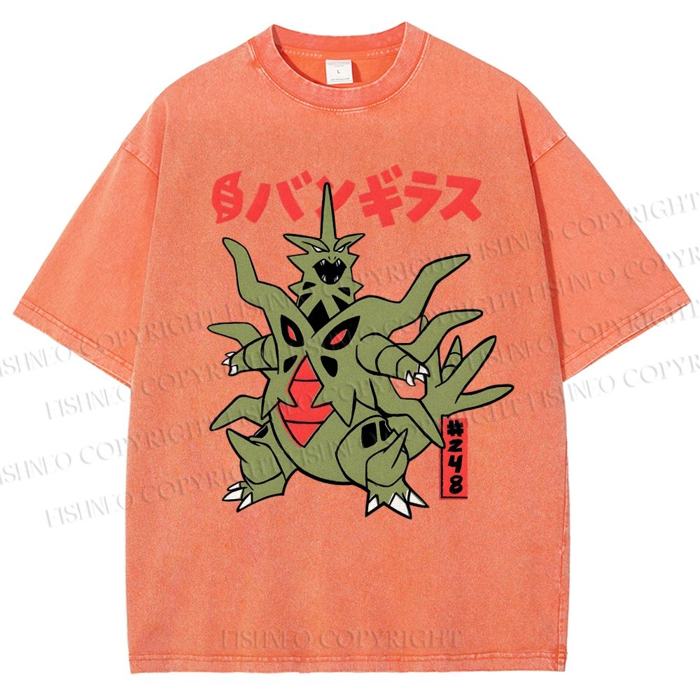 Unisex Monsters Printed Washed Tee