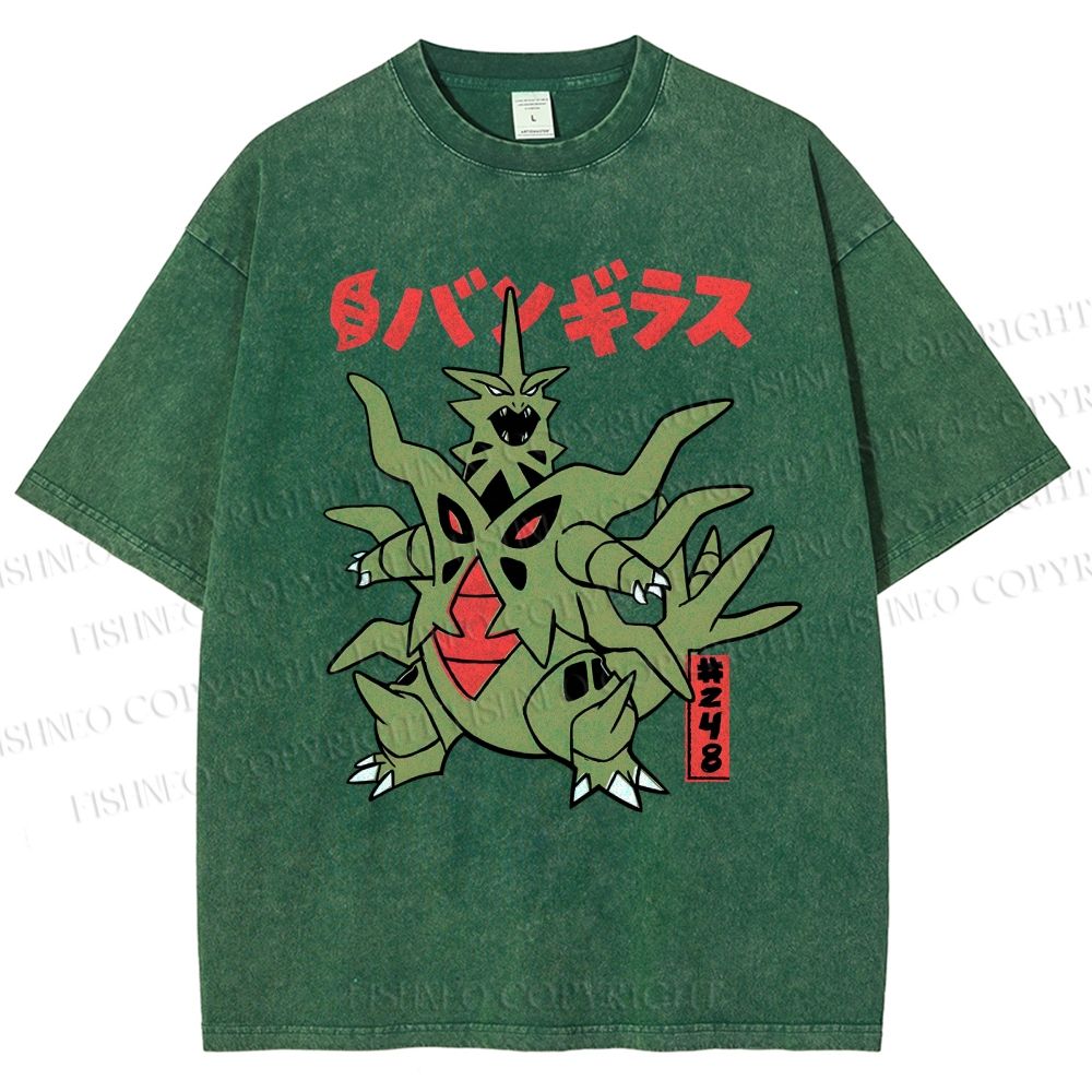 Unisex Monsters Printed Washed Tee