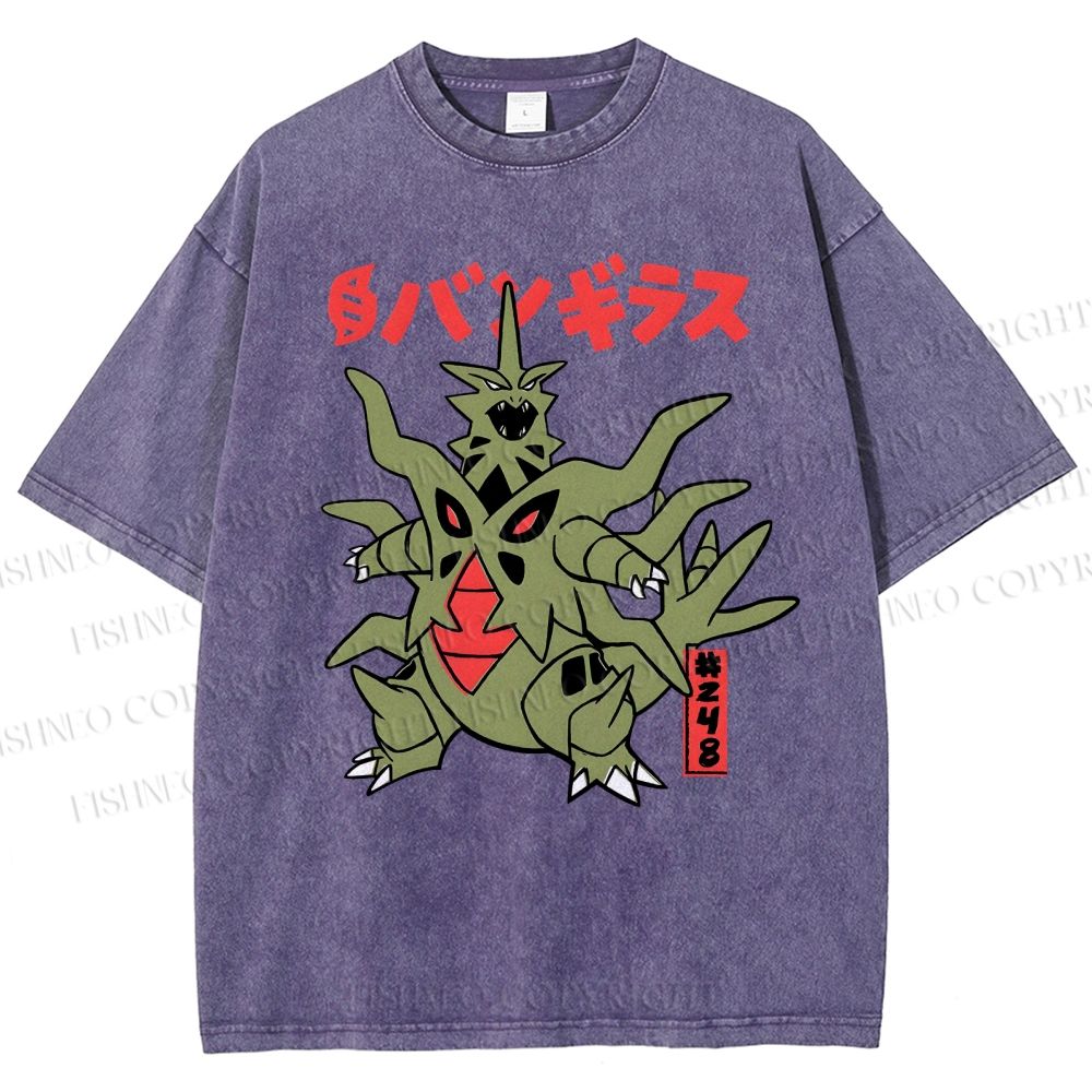 Unisex Monsters Printed Washed Tee