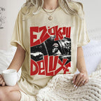 Unisex Vintage Graffiti Printed Washed Tee