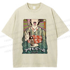 Unisex Vintage Japanese Kimono Woman Printed Washed Tee
