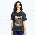 Unisex Tokyo Printed Washed Tee