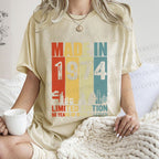 Unisex Vintage Rainbow Graffiti Printed Washed Tee