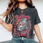 Unisex Japanese Ultraman Graffiti Printed Washed Tee