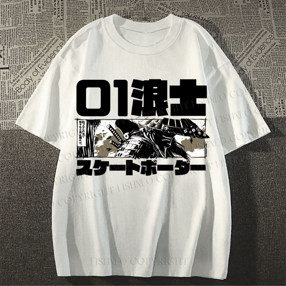 Unisex Japanese Samurai Classic Cotton T-shirt