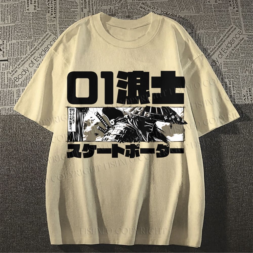Unisex Japanese Samurai Classic Cotton T-shirt