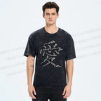 Unisex Japanese Love Printed Washed Tee