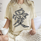 Unisex Japanese Love Printed Washed Tee