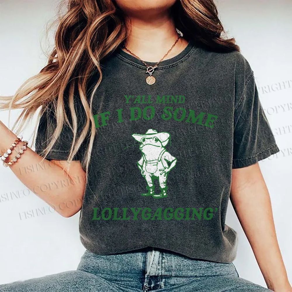 Unisex Frogs Printed Washed Tee