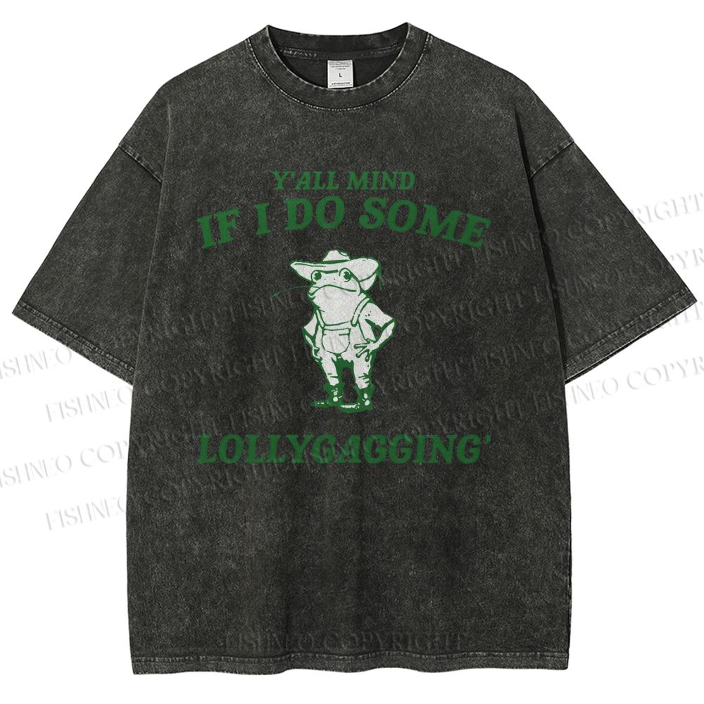 Unisex Frogs Printed Washed Tee