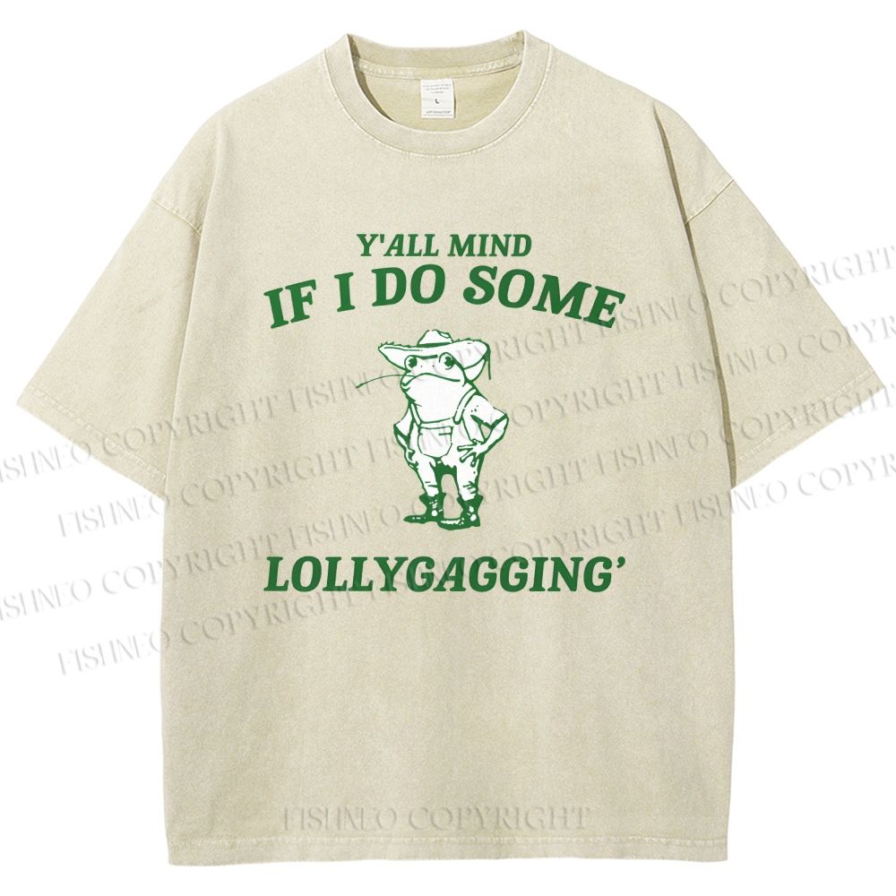Unisex Frogs Printed Washed Tee