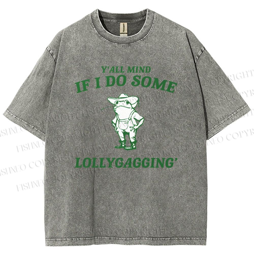 Unisex Frogs Printed Washed Tee
