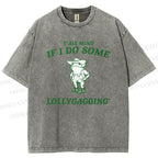 Unisex Frogs Printed Washed Tee