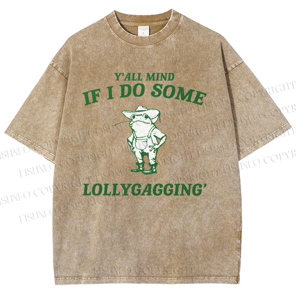 Unisex Frogs Printed Washed Tee
