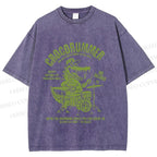 Unisex Vintage Crocdrummer Printed Washed Tee