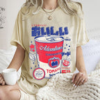 Unisex Vintage Japanese Drink Printed Washed Tee