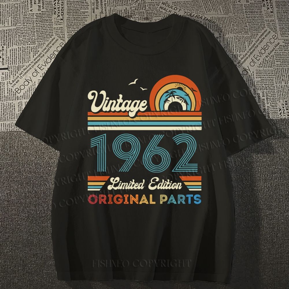 Unisex Vintage Rainbow Graffiti Classic Cotton T-shirt