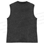 Unisex Raccoon Lets Get Trashed Printed Washed Tank Top