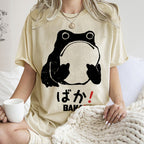 Unisex Stupid Frog Vintage Distressed Printed Washed Tee