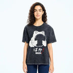 Unisex Stupid Frog Vintage Distressed Printed Washed Tee