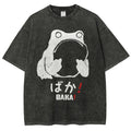 Unisex Stupid Frog Vintage Distressed Printed Washed Tee