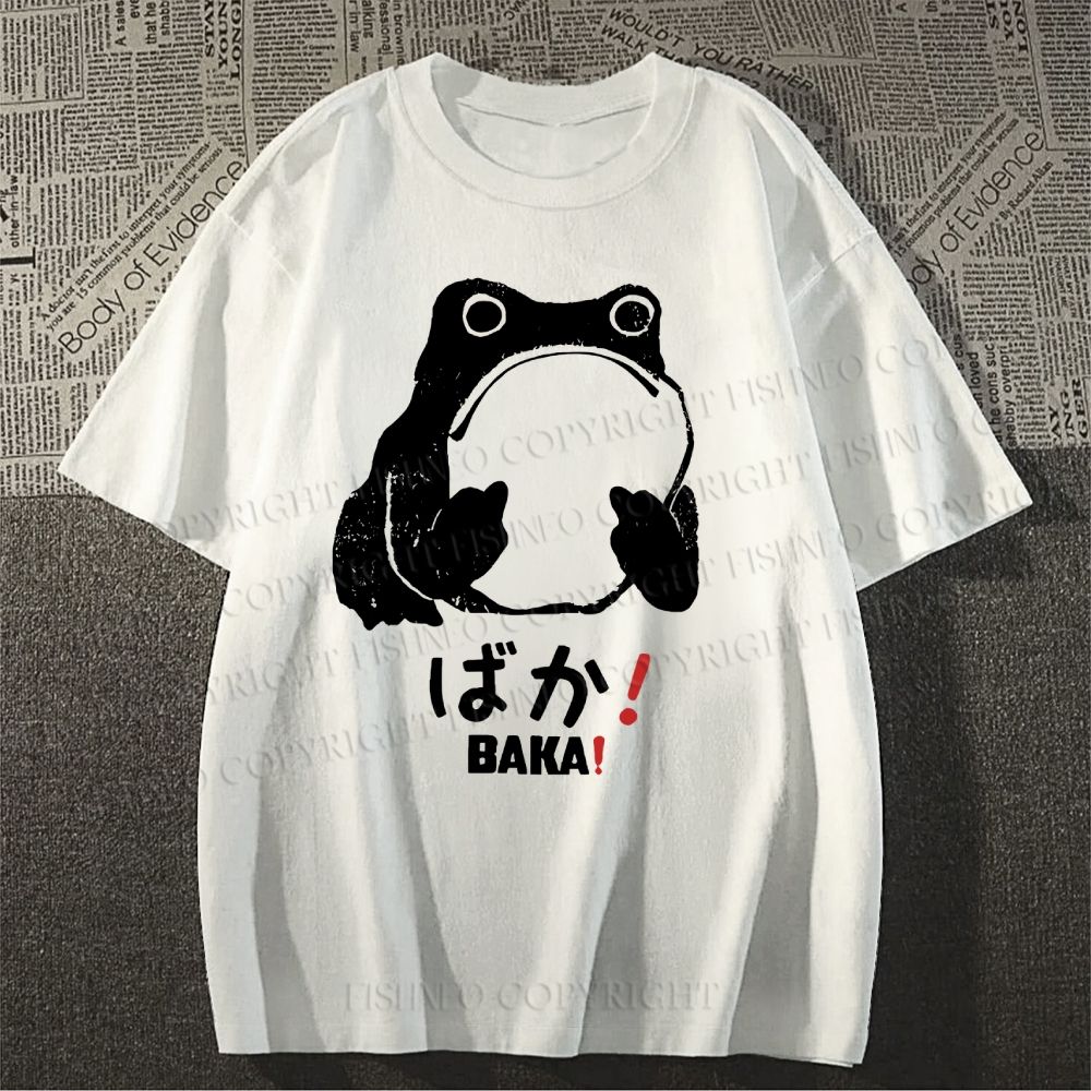 Unisex Stupid Frog Vintage Classic Cotton T-shirt