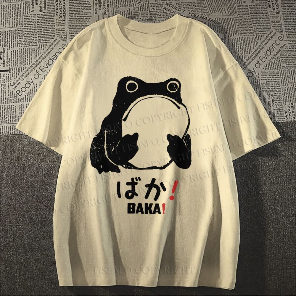 Unisex Stupid Frog Vintage Classic Cotton T-shirt