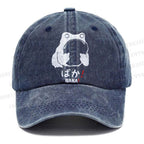 Unisex Stupid Frog Vintage Casual Washed Cap